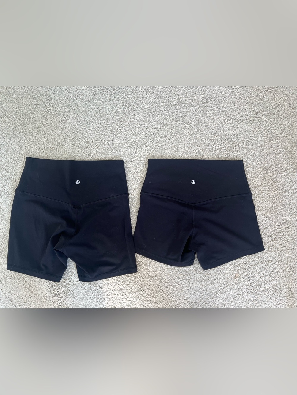 2 Pairs Of Lululemon Black Align High-Rise Shorts One 4 In And One 6 in Size 8
